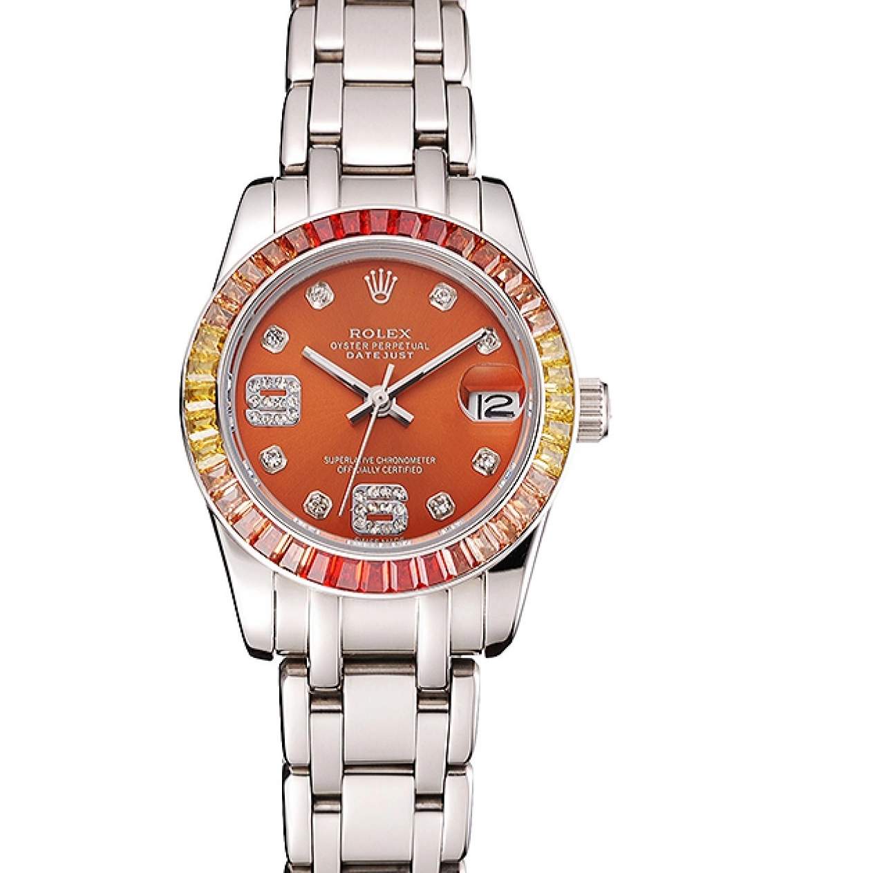 Aaa replica watch Stainless 39 Bracelet Datejust Cognac Pearlmaster And Rolex Steel Case Dial 0817